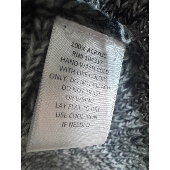 Derek Heart Open Front Knit Cardigan Sweater Grey Marled Size Small - Picture 4 of 6